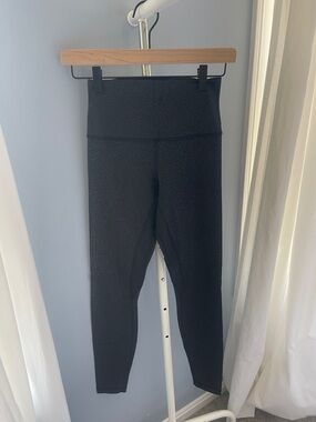 lululemon athletica Black Snakeskin High-Rise Textured Leggings